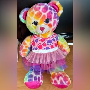 Build a bear rainbow safari including BAB dress great for Easter plush toys